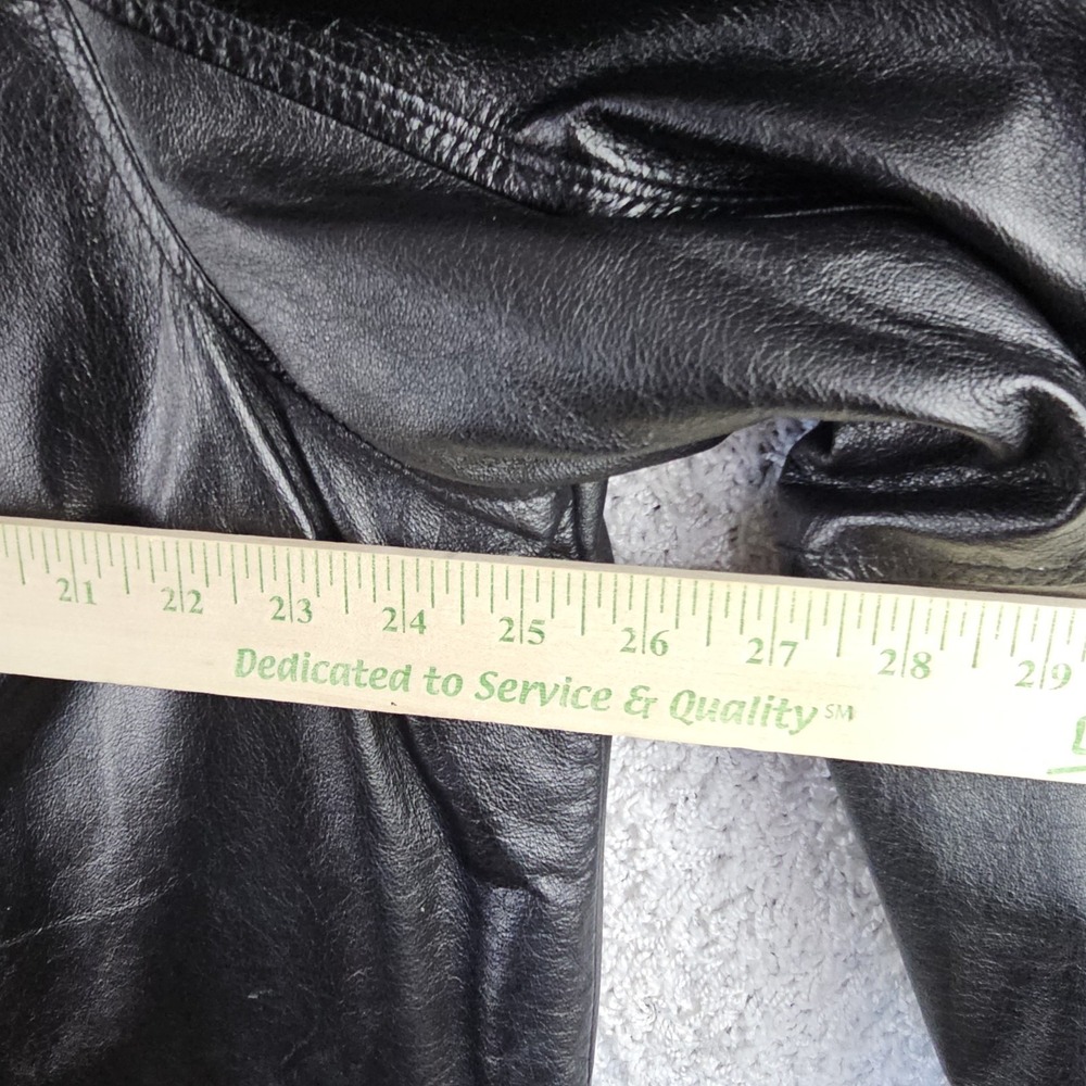 Wilsons M. Julian Diamond Quilted Black Leather Jacket Men's Size XL Button Up - Picture 7 of 16